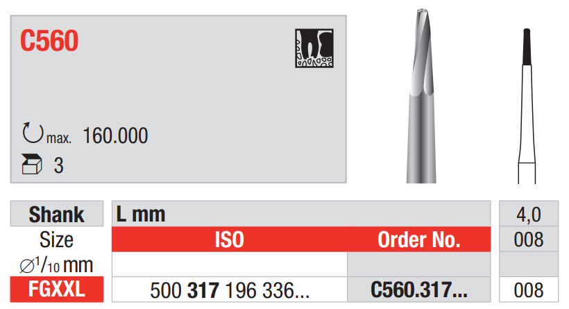 Frese chirurgiche FGXXL - C560.317.008