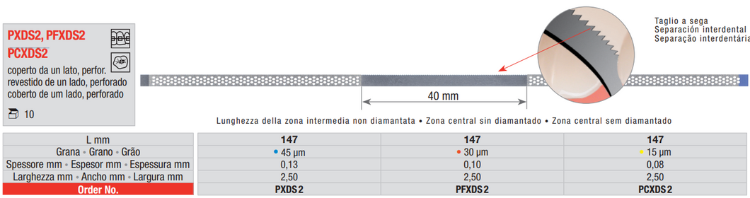 Strisce Diamantate Perforate - PCXDS2