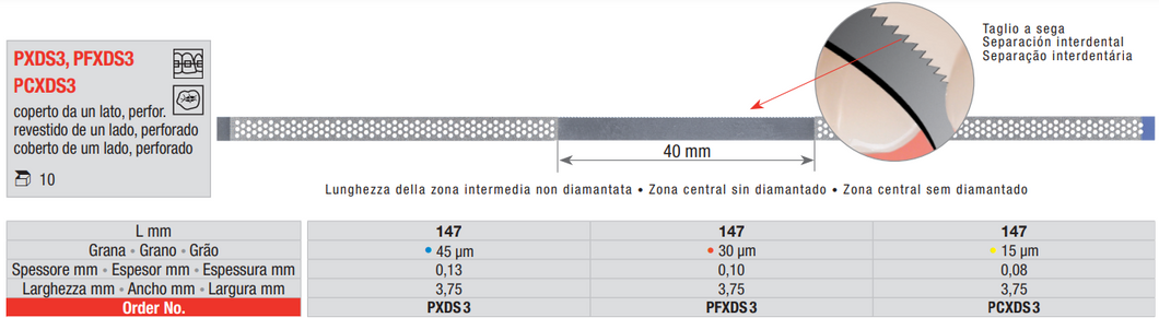 Strisce Diamantate Perforate - PCXDS3